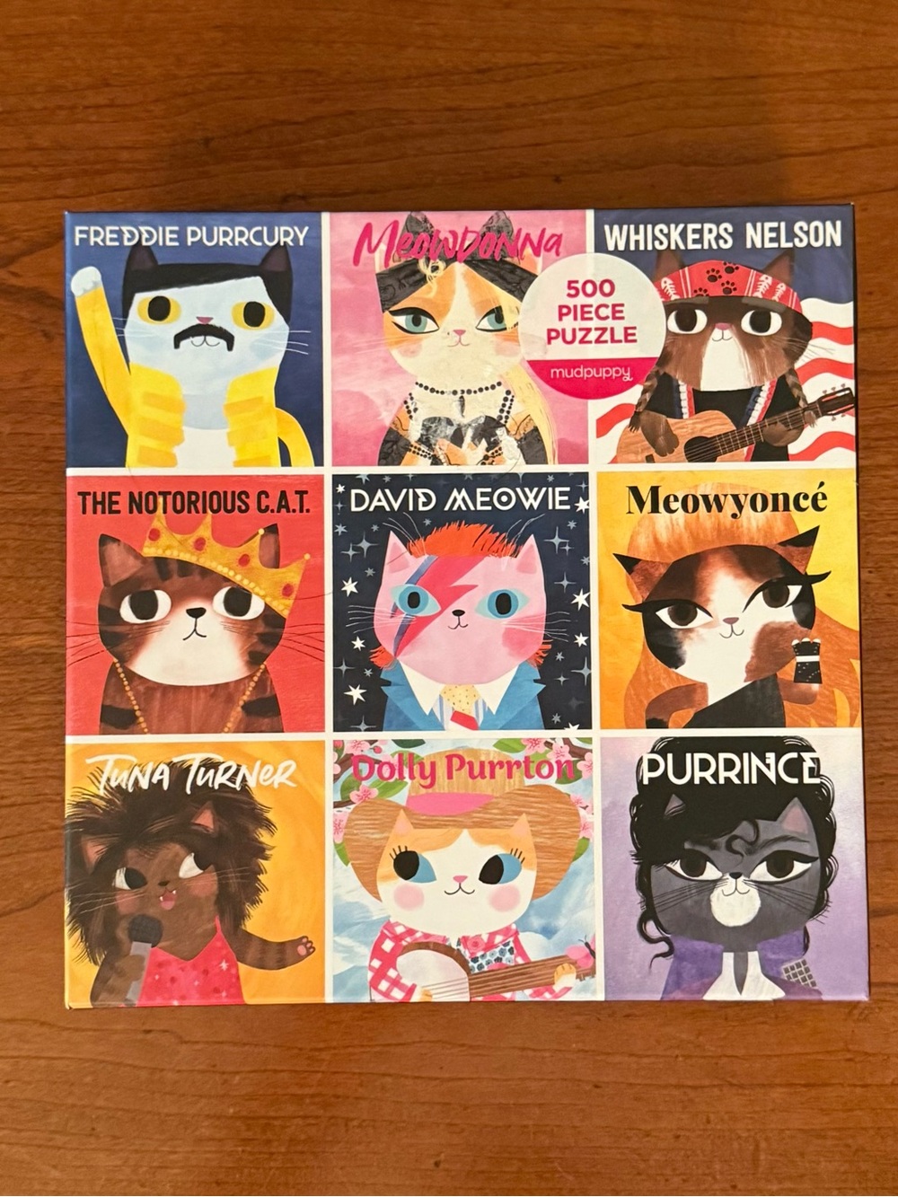 Mudpuppy Meowdonna 500-Piece Cat Puzzle - Multicolor